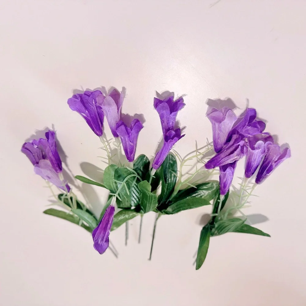 Purple Canterbury Bells Campanula Flower Picks Floral Decor Arrangement Wreath